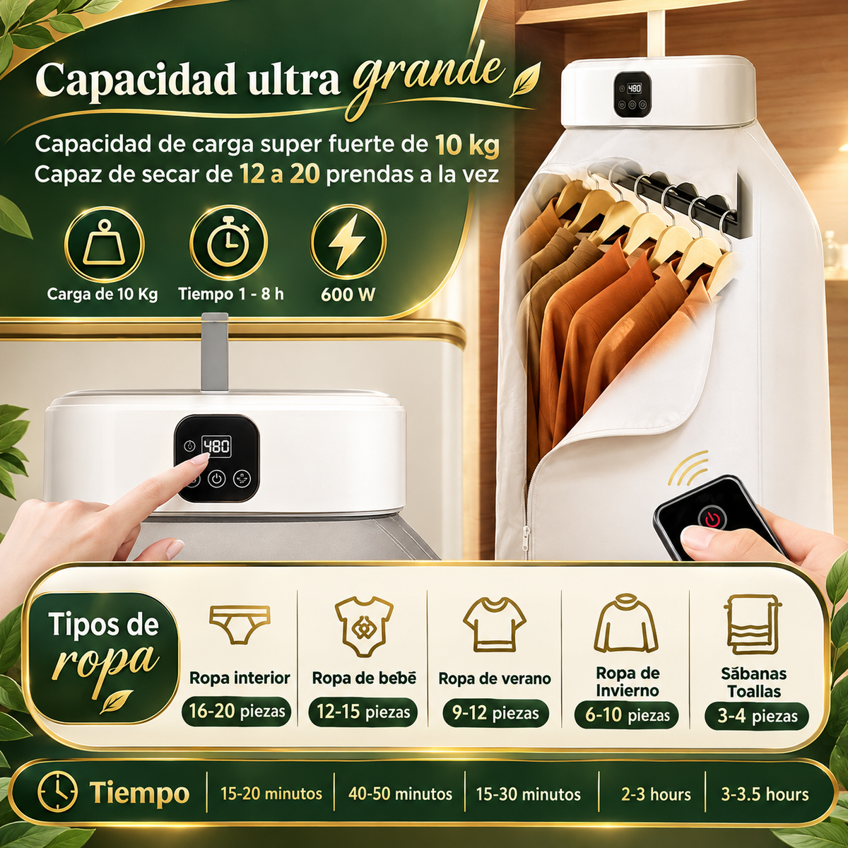 SECADOR DE ROPA PORTATIL