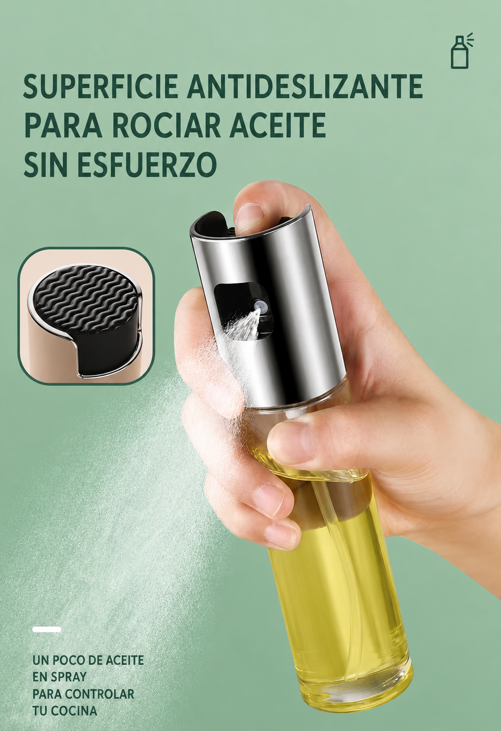 Botella pulverizadora de aceite